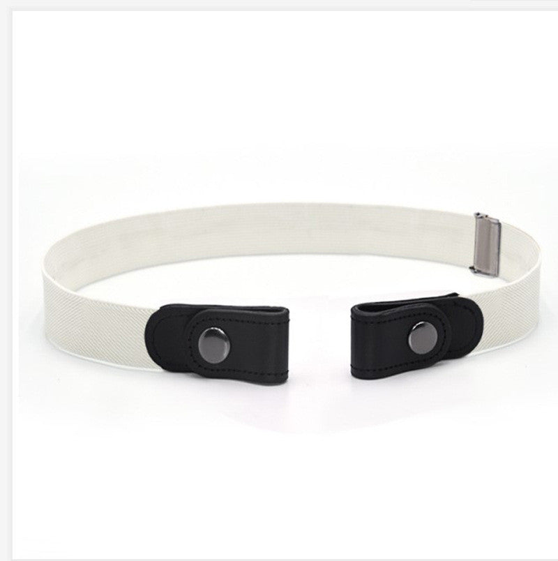Jeans Belt Seamless Elastic Without Buckle All-match Lazy Belt