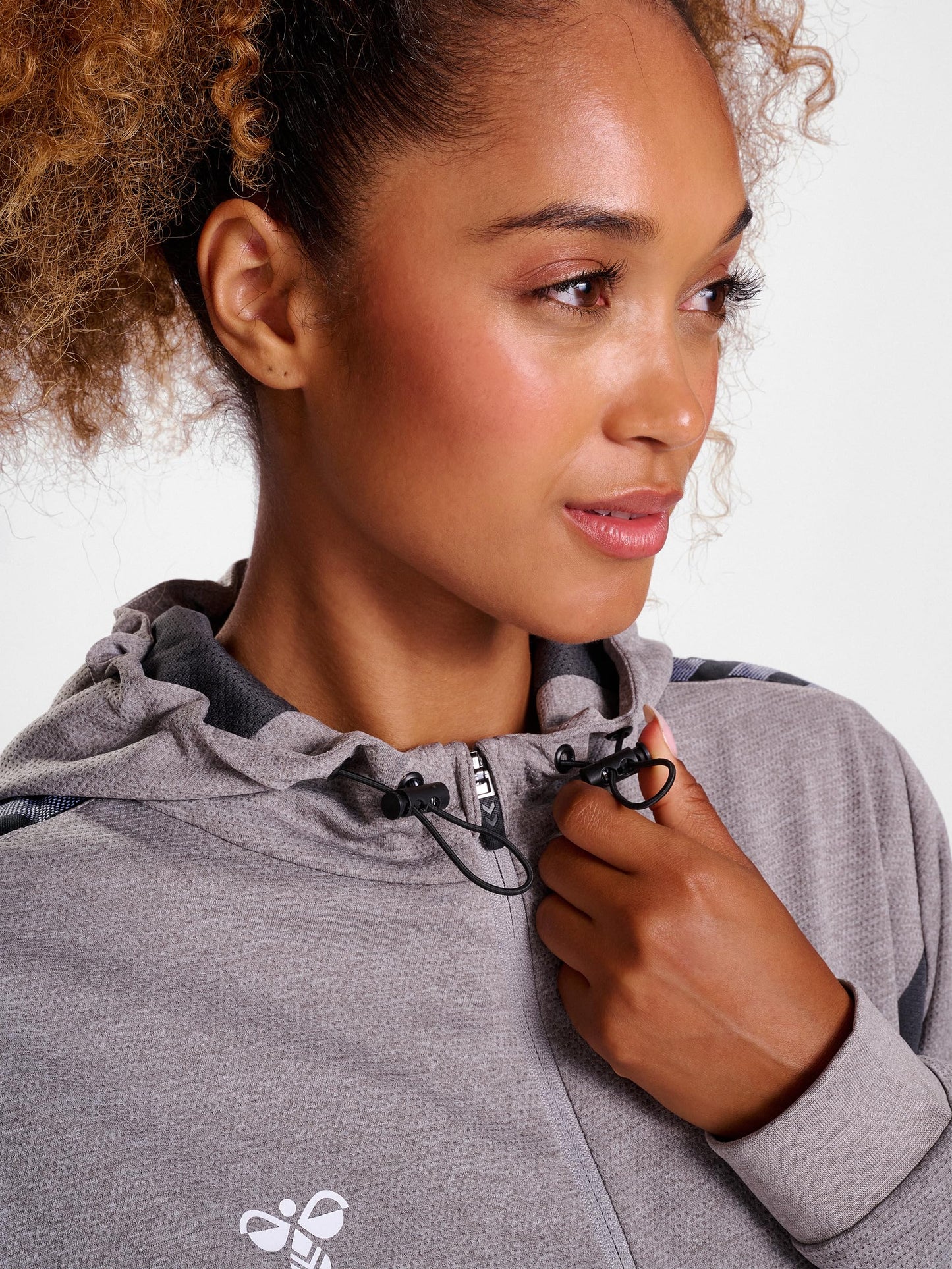 hummel dam HmlAutentisk Pl zip huvtröja dam Sweatshirt