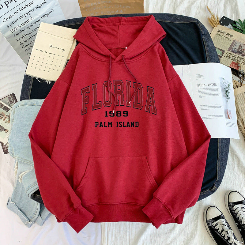 Men's And Women's Fleece Thickened English Alphabet Sweatshirt