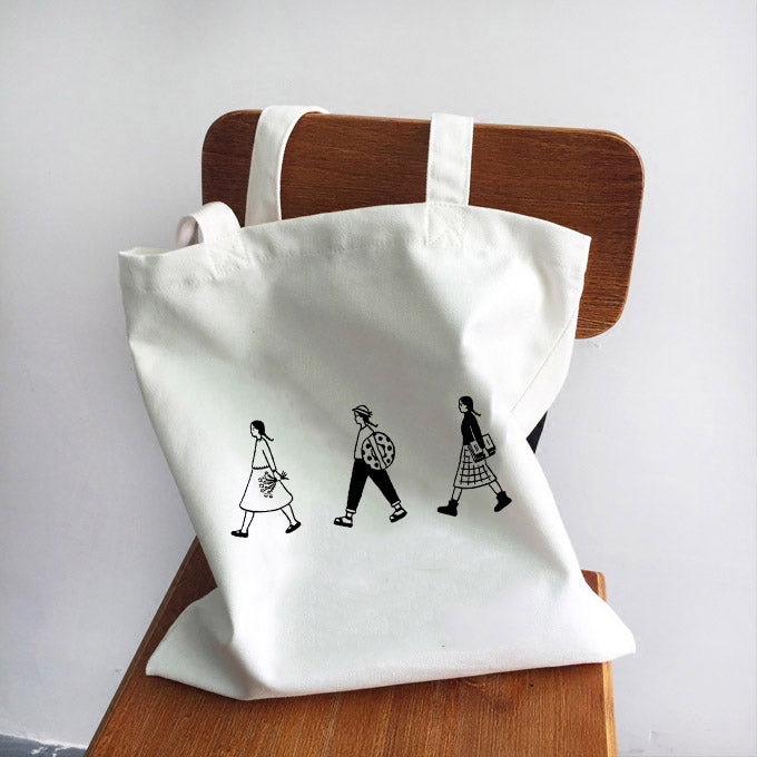 Girl Power Quotes Print Canvas Bag Shoulder
