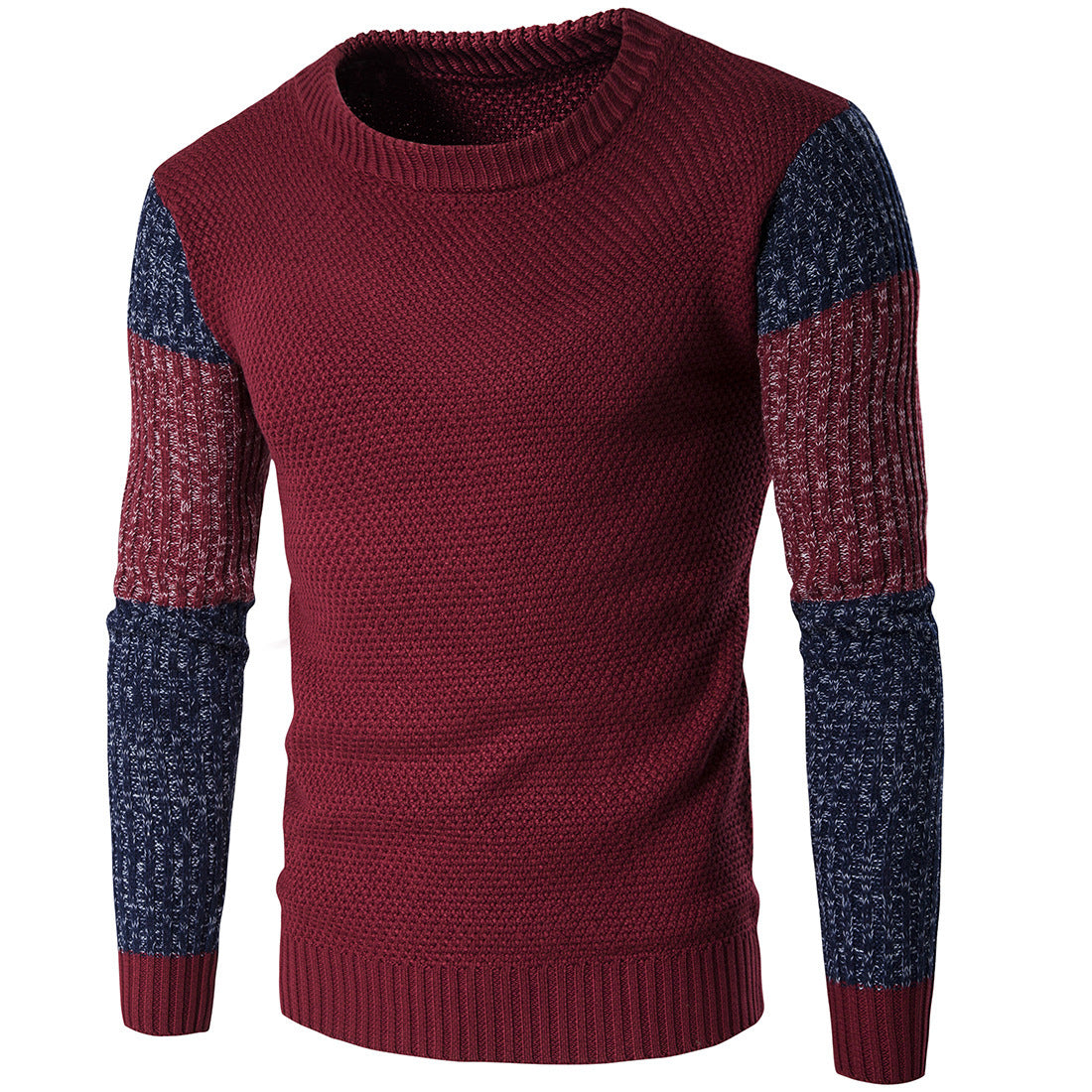 European And American Men's Sweater Fashionable Color Matching For Warmth