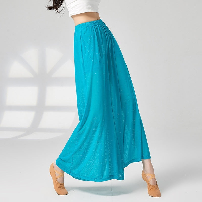 Loose High-waisted Wide-leg Pants For Classical Dance