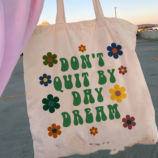 Floral Women Canvas Tote Bag Girl Reu