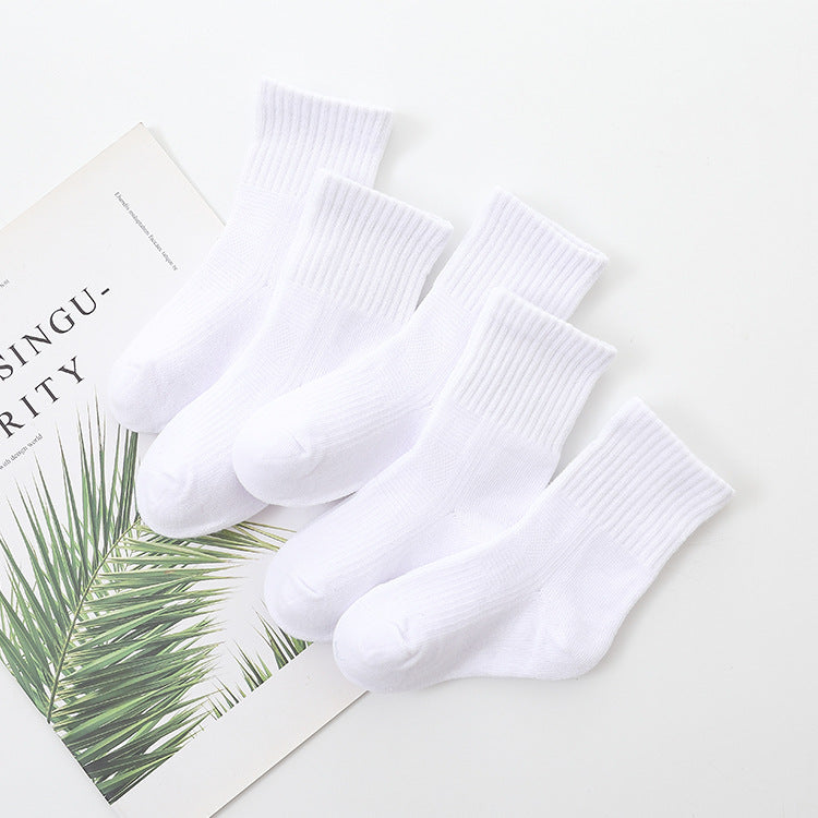 Children's Cotton Mid-tube Sports And Leisure Socks