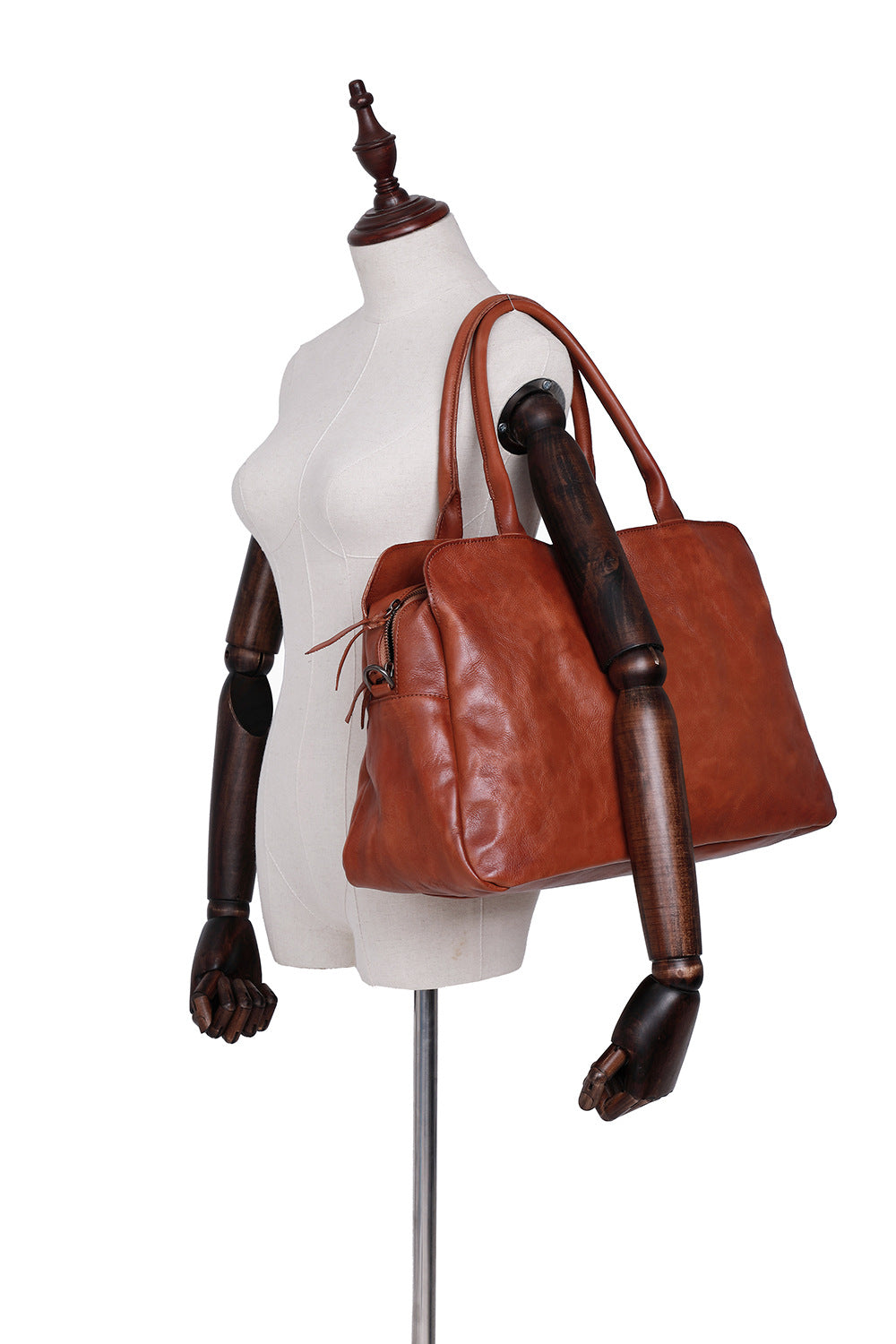Women's Fashionable Commuter Leather Simple Handbag