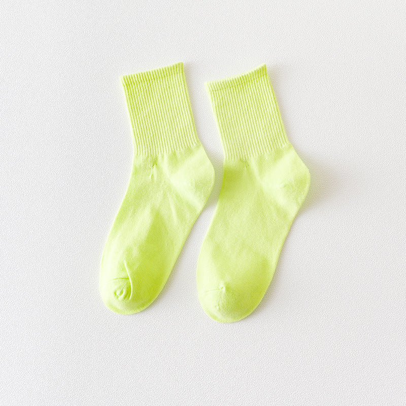 Candy Color Long Tube Cute Student Socks Casual