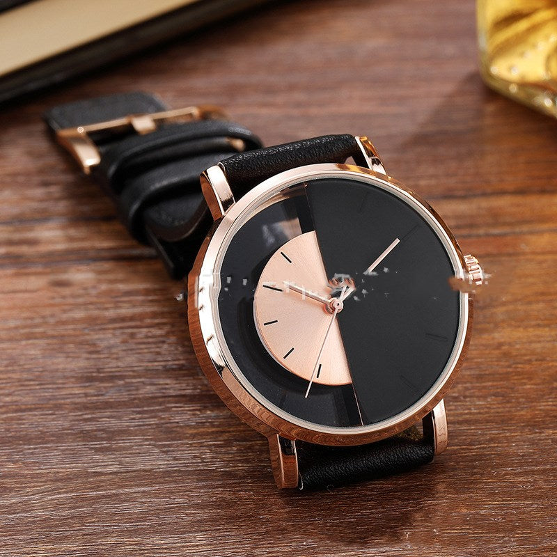 Double-sided hollow belt watch all-match quartz watch