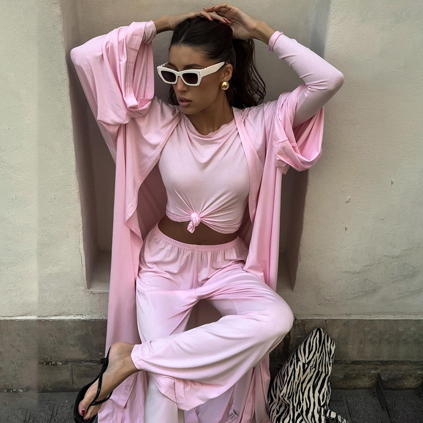New Fashion Loose And Comfortable 3-piece Pajama Set