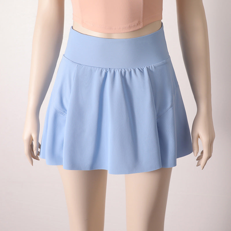 Sports Short Skirt Women's High Waist Fake Two-piece Running Fitness Skirt