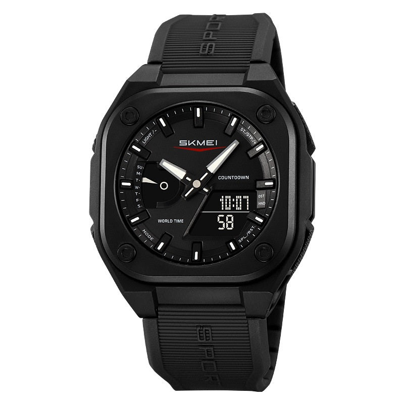 Double Inserts Luminous Waterproof Multifunctional Electronic Watch Outdoor