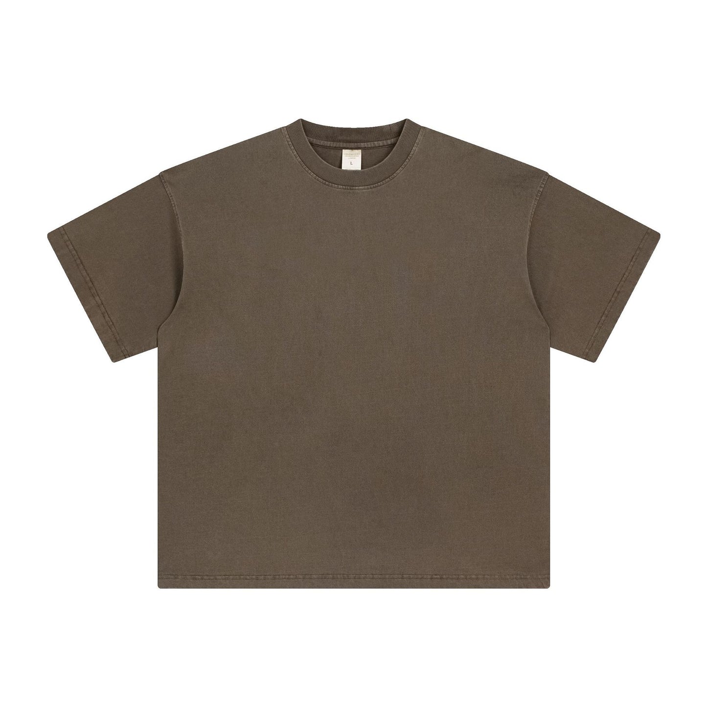 Washed And Worn Dyed Bright White Short Sleeve T-shirt