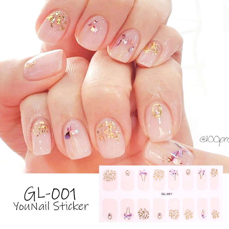 Gilding Cat's Eye Letter Color Nail Sticker