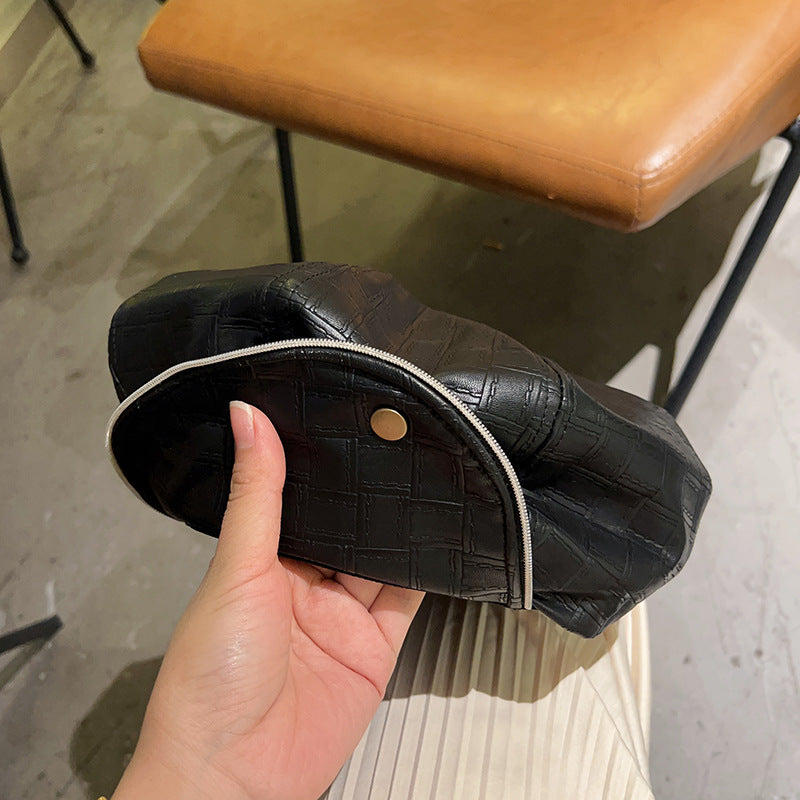 PU Leather Cloud British Retro High Quality Small Octagonal Cap Autumn And Winter Temperament