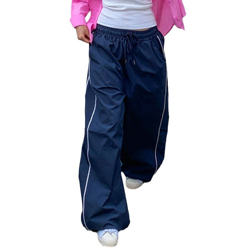 Straight All-matching Elastic Waist Pants