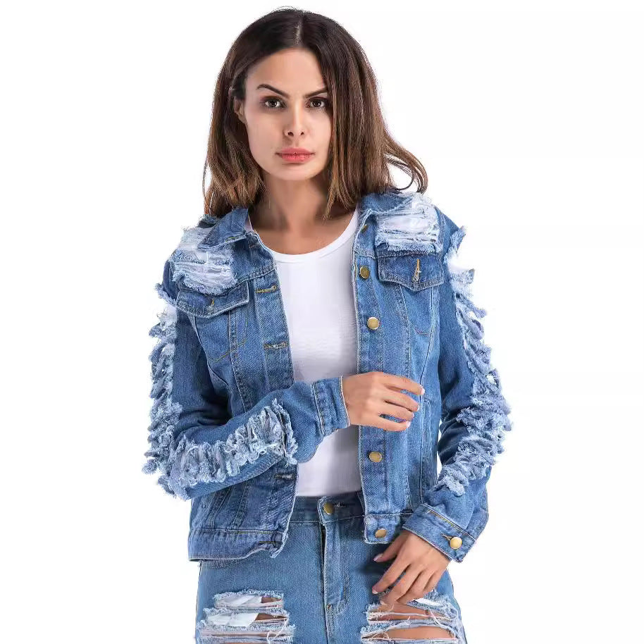 Europæisk og amerikansk plus size-denimtøj til kvinder