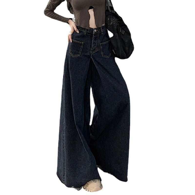 Dame-retro-jeans med høj talje og smal pasform