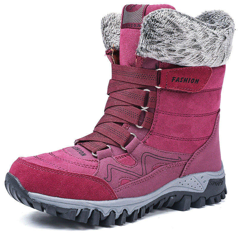 Mid-tube Hiking Shoes Cross-border Thick Cotton