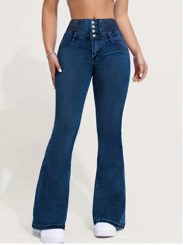 Stretchy Fashionable Flared Pants For Yoga And Fitness