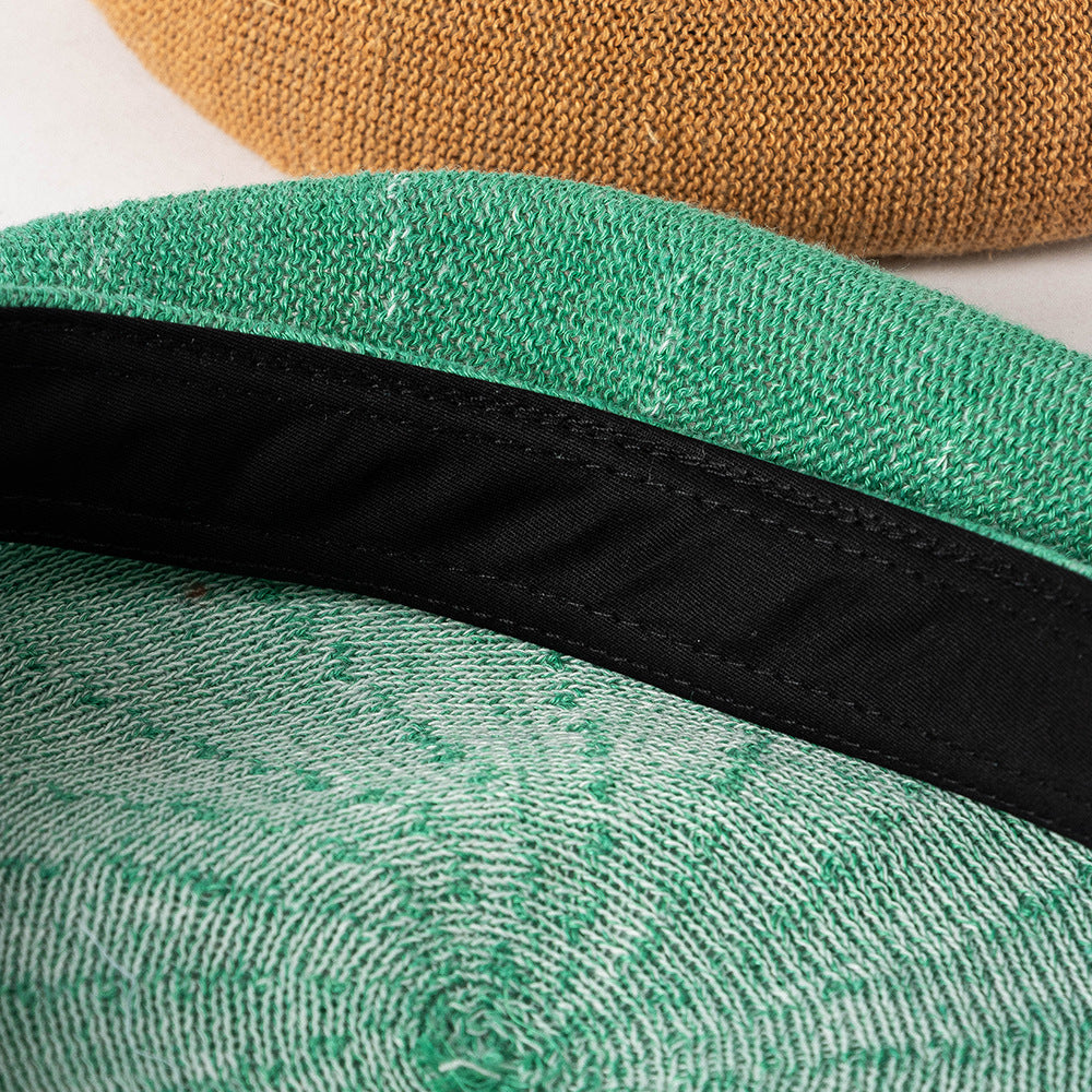 Casual Fashion Breathable Knit Linen Deep Brim Hat