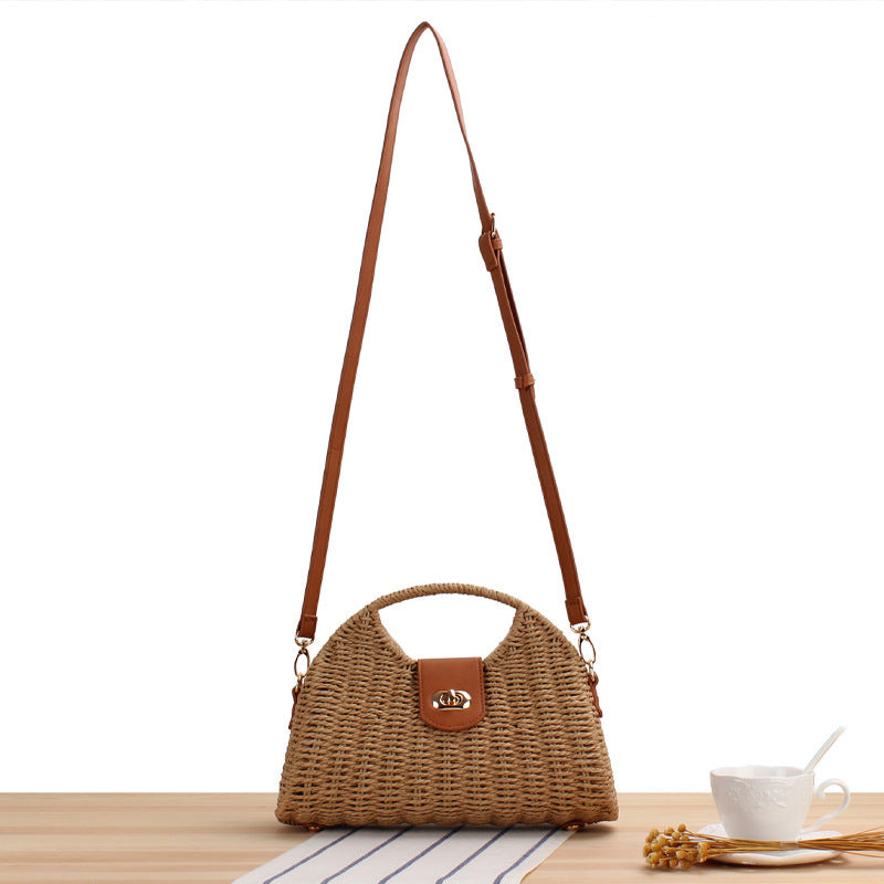 Women's Popular Special-interest Design Straw Bag Trendy Fashion Woven Messenger Bag