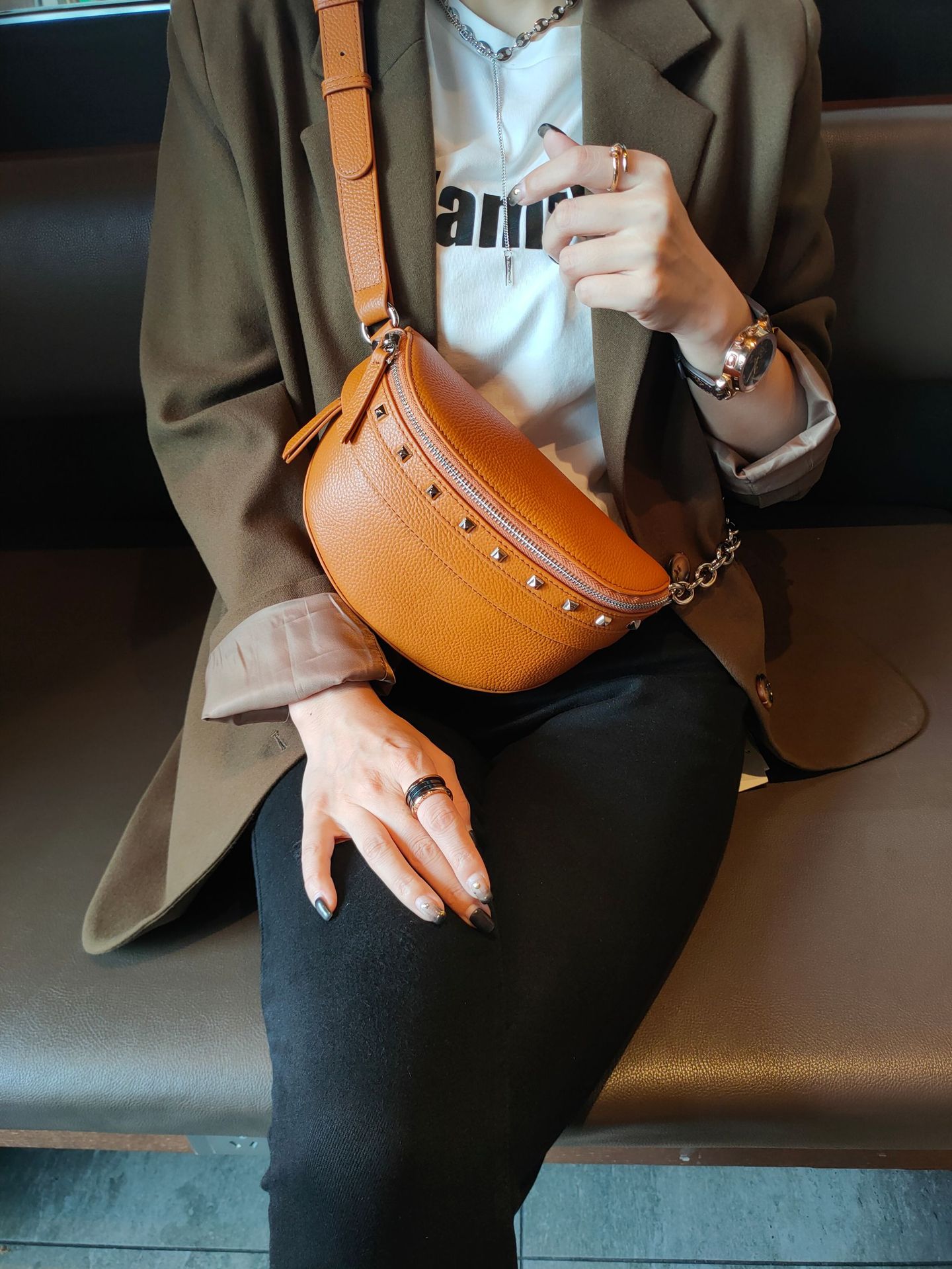 Youth Rivet Crossbody Dumpling Making