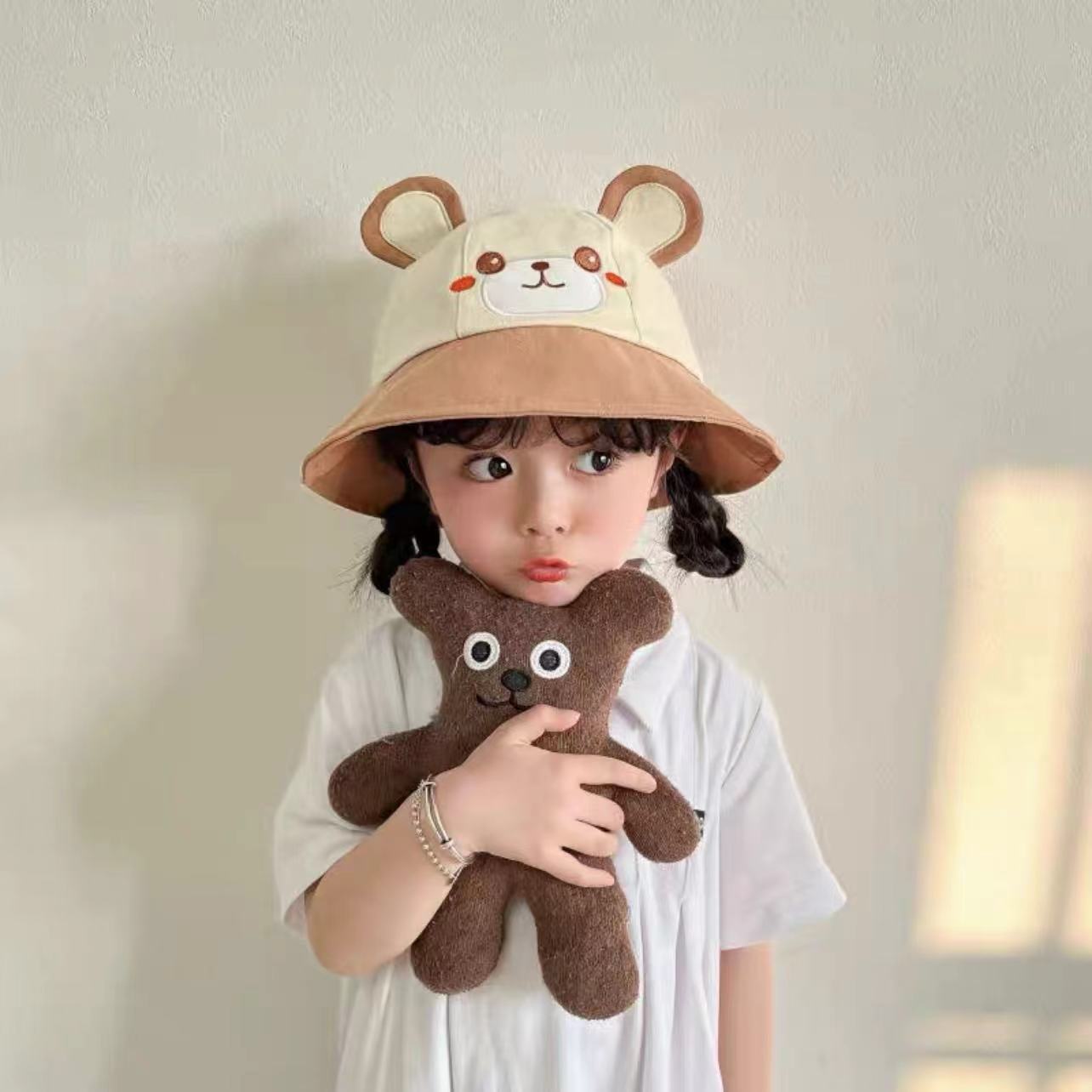 Cute Cartoon Children's Thin Western Style Sun-proof Bucket Hat