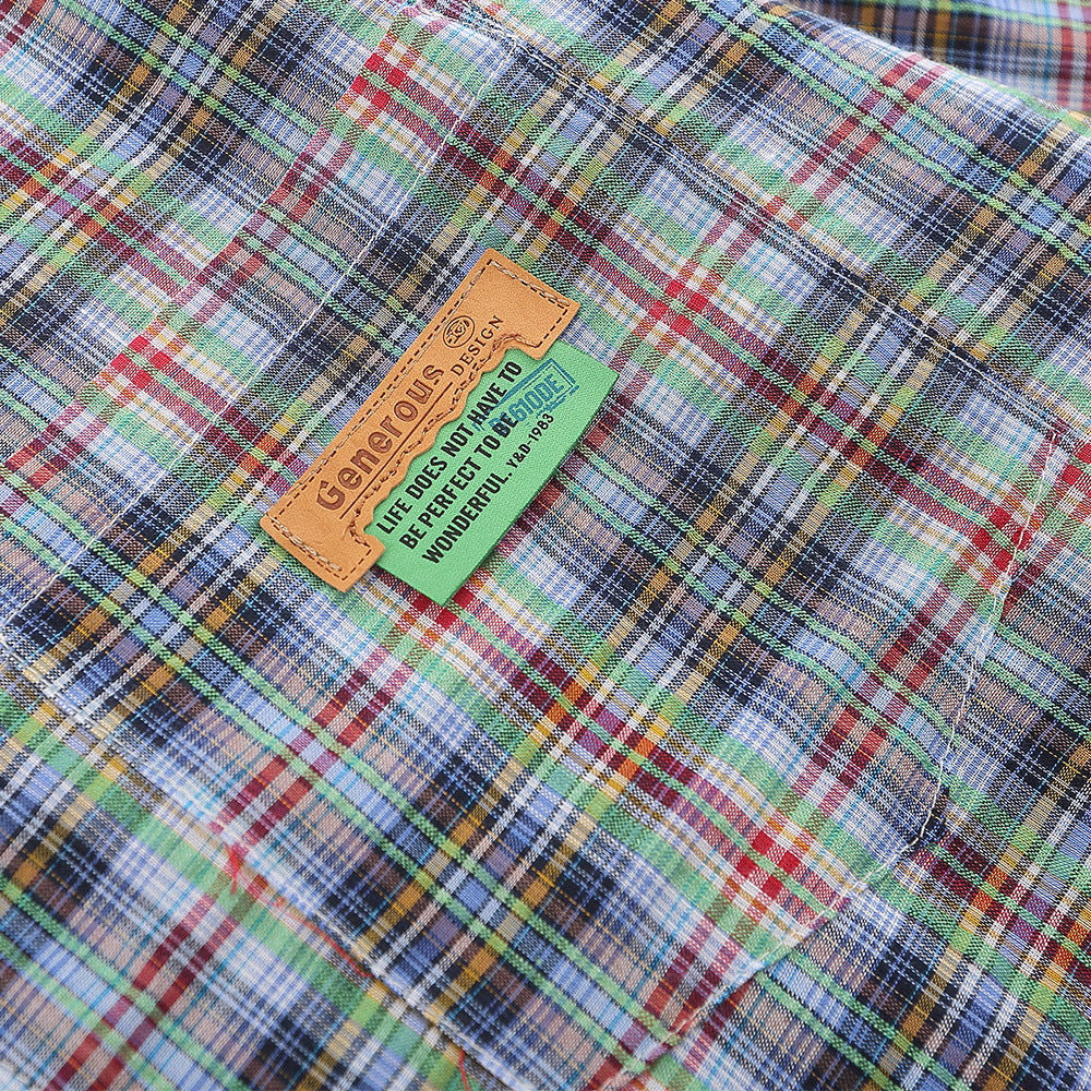American Casual Retro Plaid Shirt Boys Loose Long Sleeve