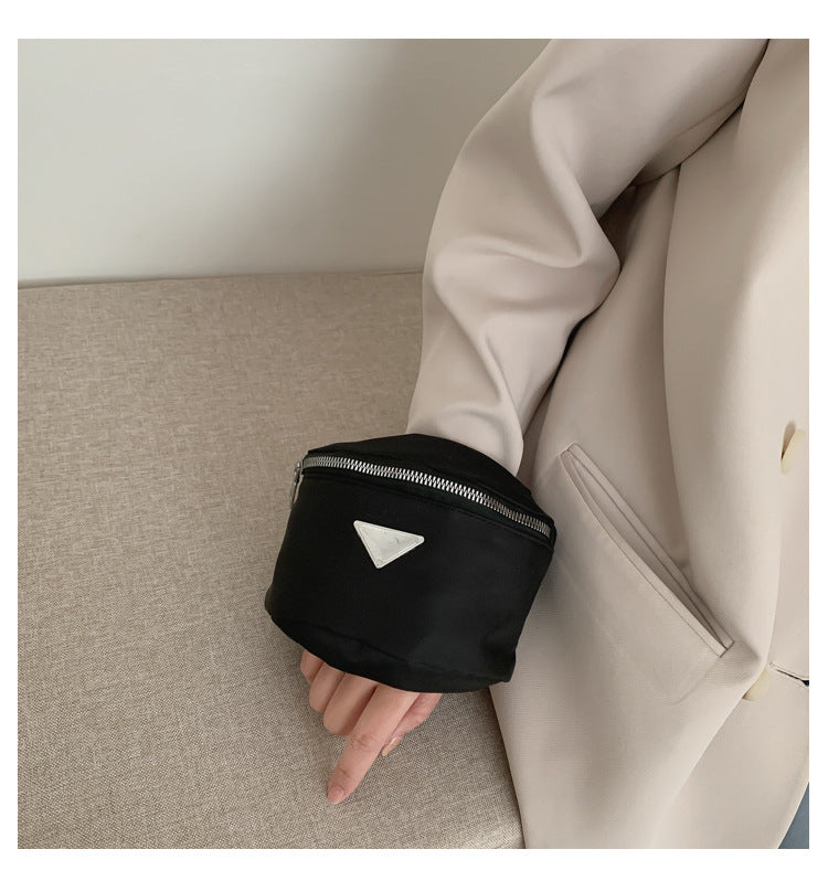 Casual Simple Zipper Canvas Shoulder Bag
