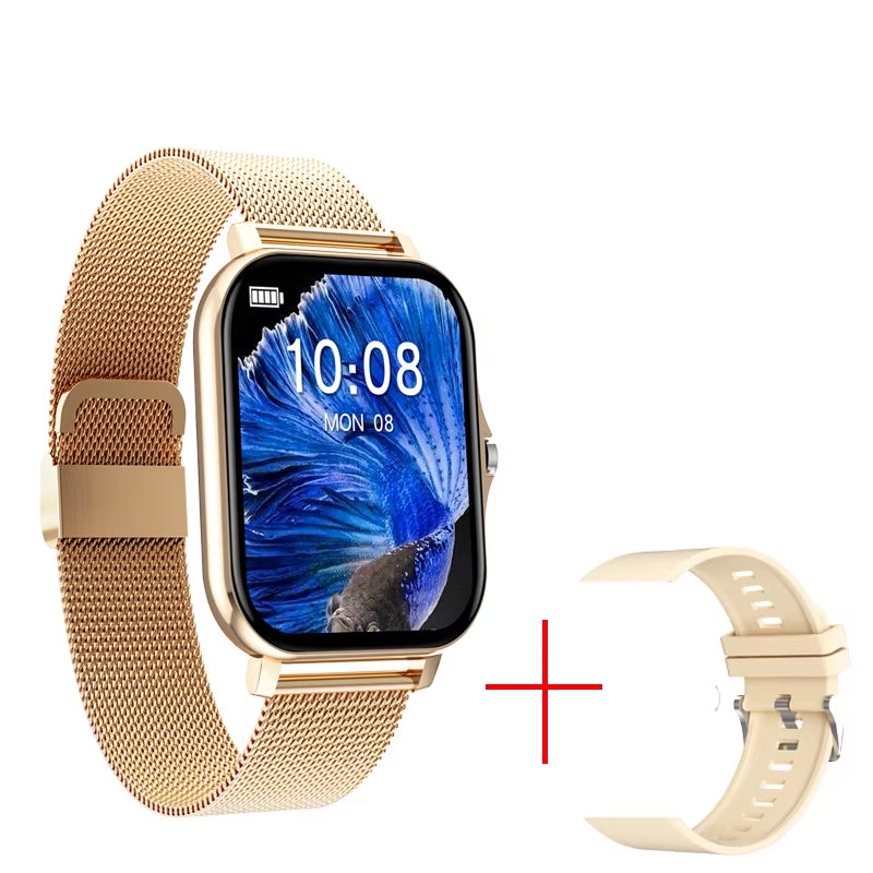 New Bluetooth Heart Rate Monitor Smart Watch Men Full Touch Dial Call Fitness Tracker IP69 Waterproof Smartwatch Men Women