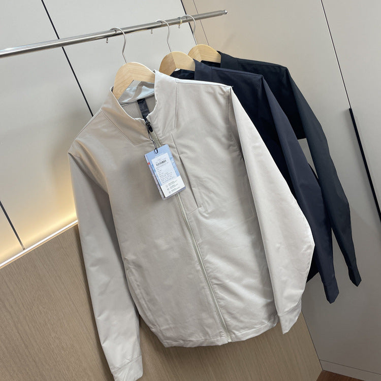 Frakke til mænd med ståkrave, sporty og casual