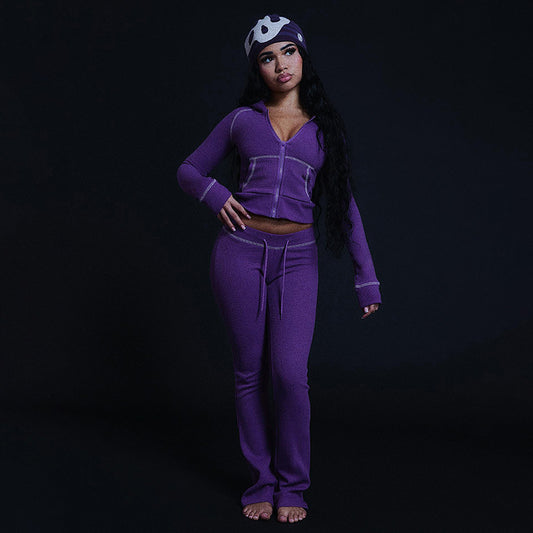 Stylish  Chic Casual Commuter Hoodie And Pants Set For Women