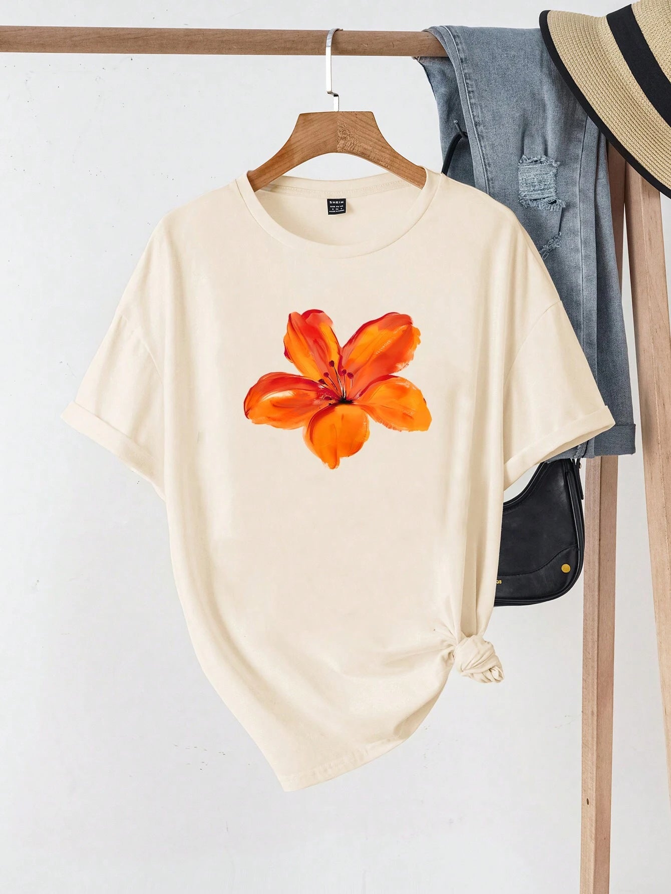 Plus Size Women's T-shirt Casual Simple Pattern Round Neck