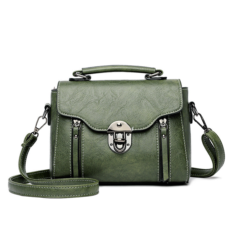 The New Twist Lock Small Square Bag Korean Women's Bag Fashion Shoulder Bag