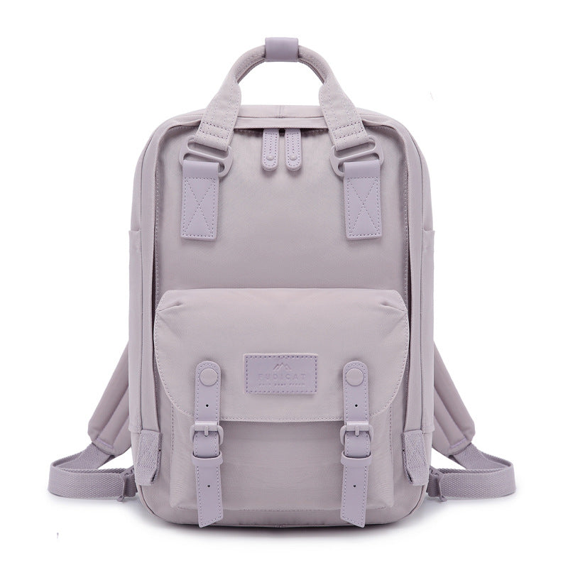 Solid Color Mommy Student Schoolbag Backpack