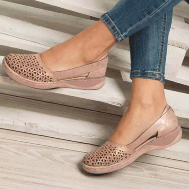 Lukong summer breathable sandals flat shoes