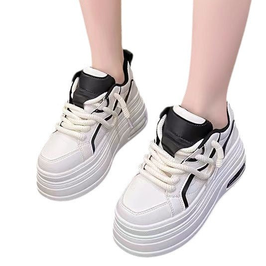 Invisible Hidden Heel White Shoes Female  10CM