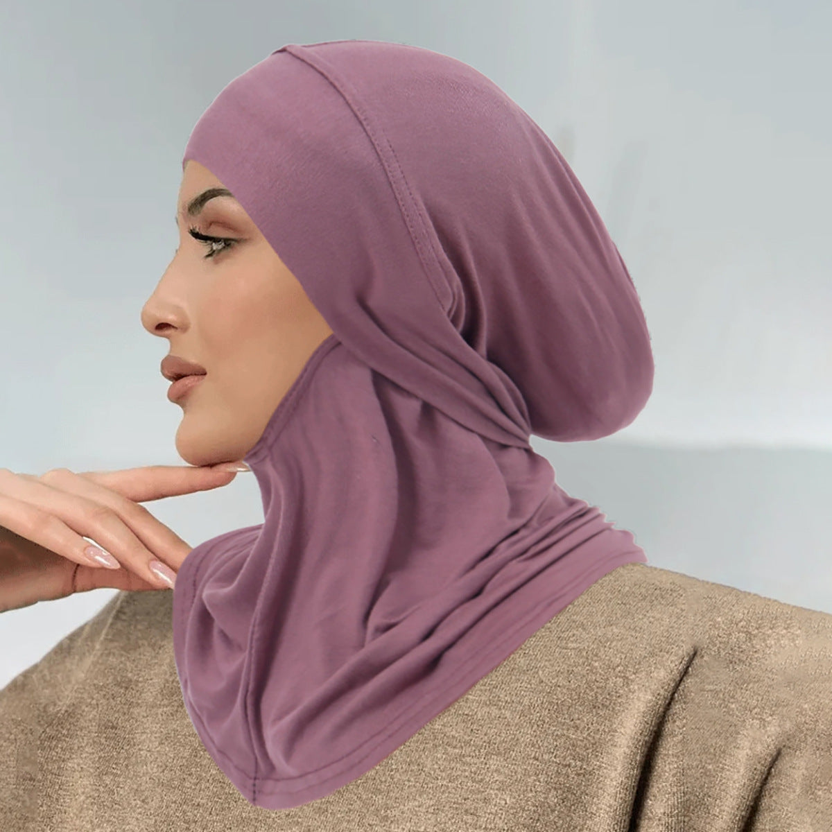 Solid Color Back Bandage Tam-o'-shanter Women's Soft Head-wrapping Hat