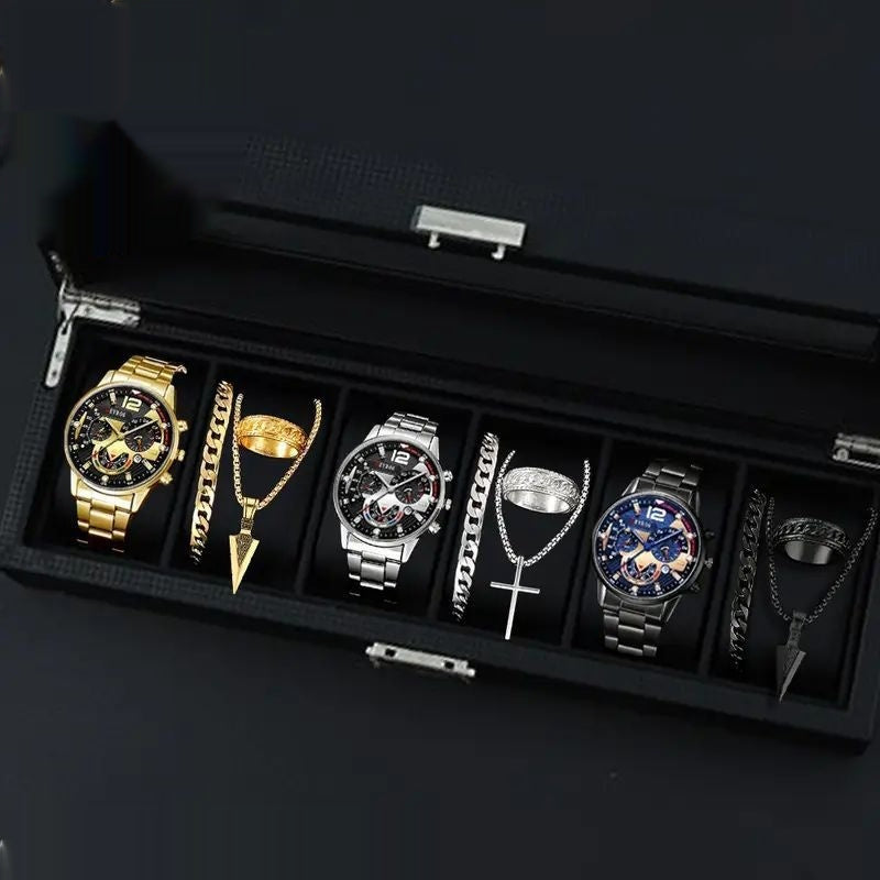 Men's Watches  Fashionable Multi-color Assortment Of Quartz Men's Watches 12-set
