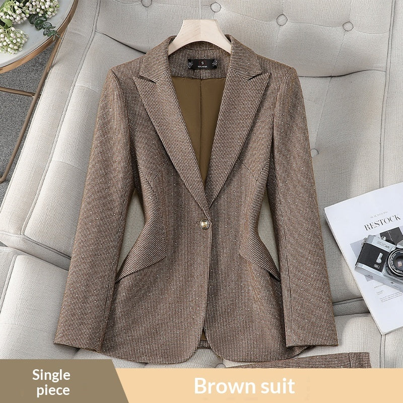 Gray, Heat-applied Rhinestone, Sophisticated And Polished Women's Blazer