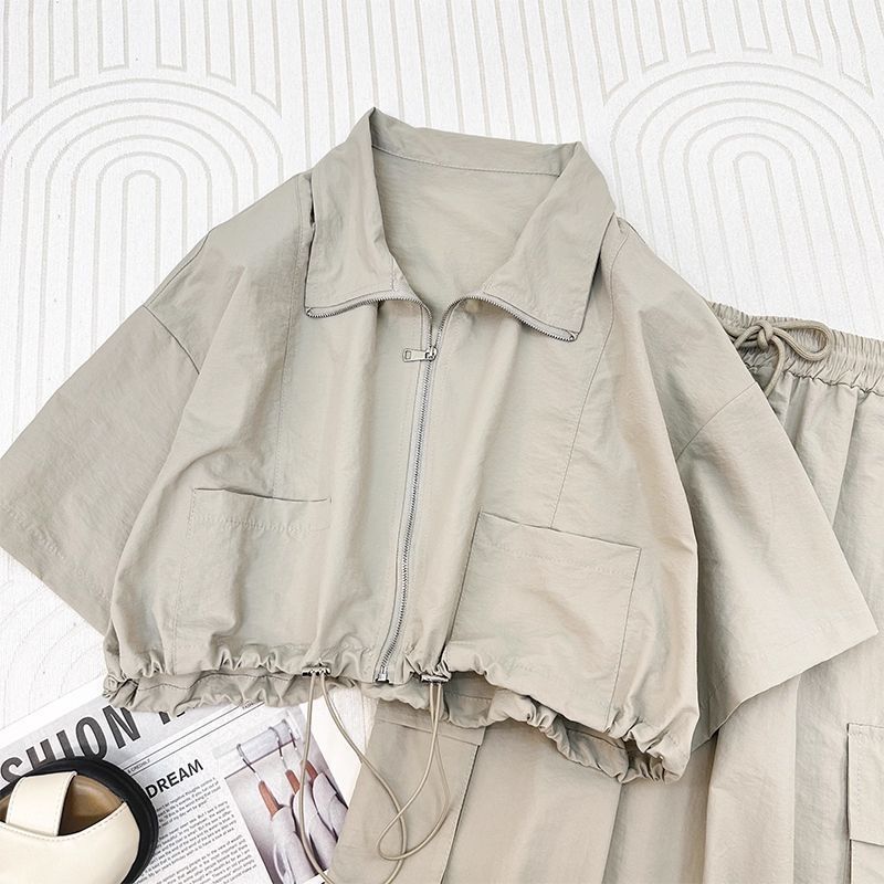 Womens Mid-Length Casual Fashion Two-Piece Set