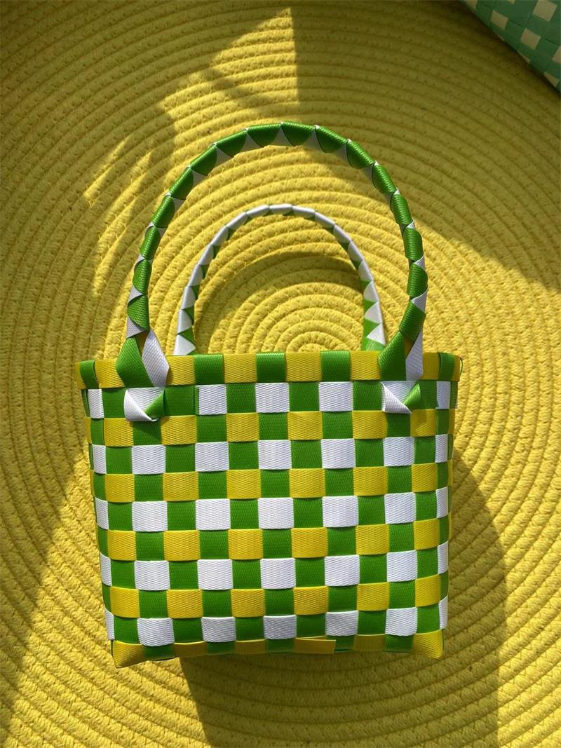 Women's Fashion Diagonal Basket Woven Bag