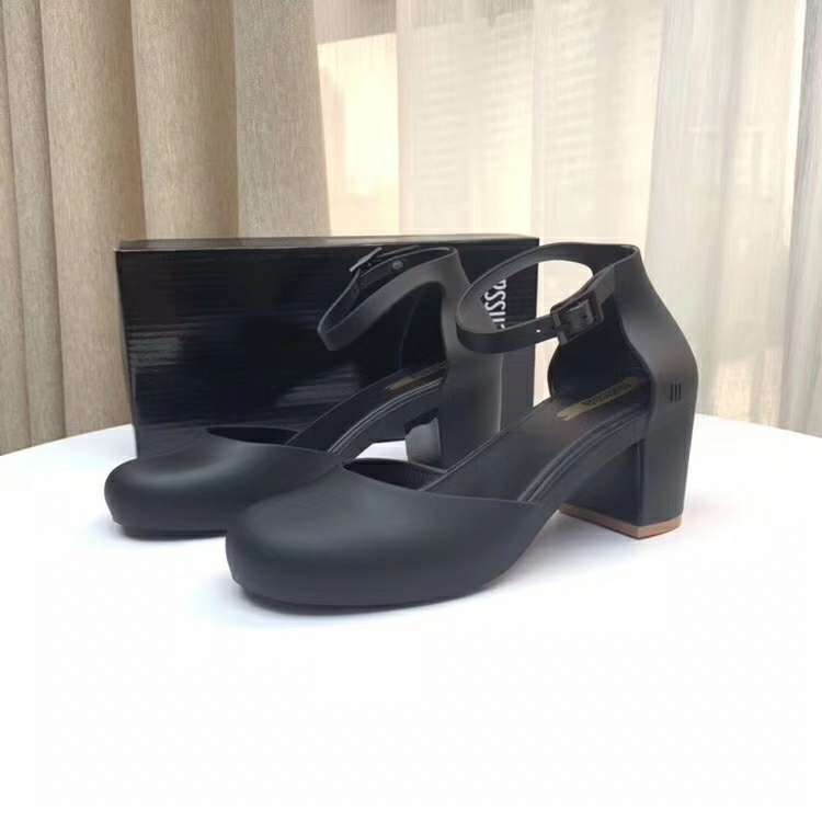New Product Mid-high-heeled Soft-soled Jelly Plastic PVC Women's Sandals