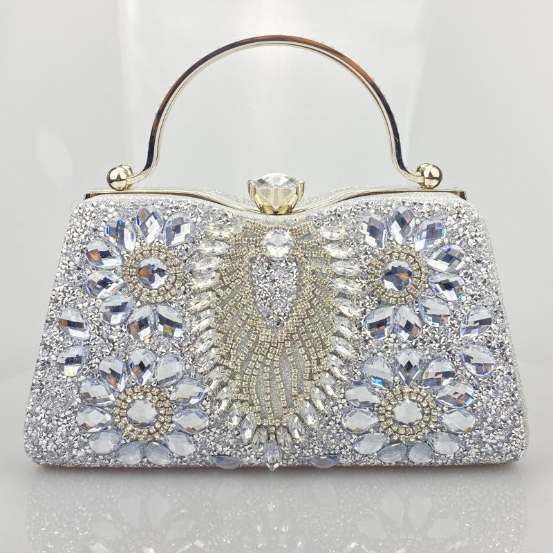 Women's Shiny Banquet Clutch Horizontal Square