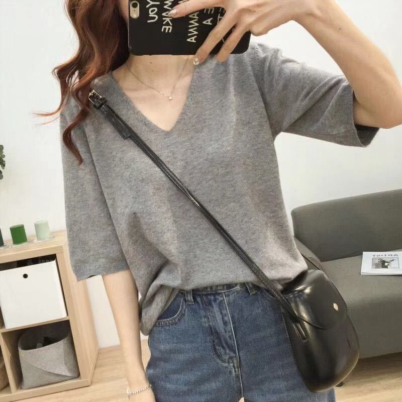 Loose Mori Girl Idle Style Drape Super Fairy Ice Silk Sweater