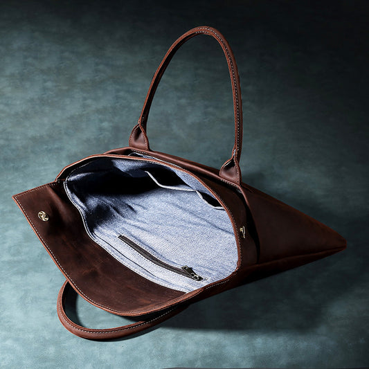 Vintage Crazy Horse Leather Laptop Bag