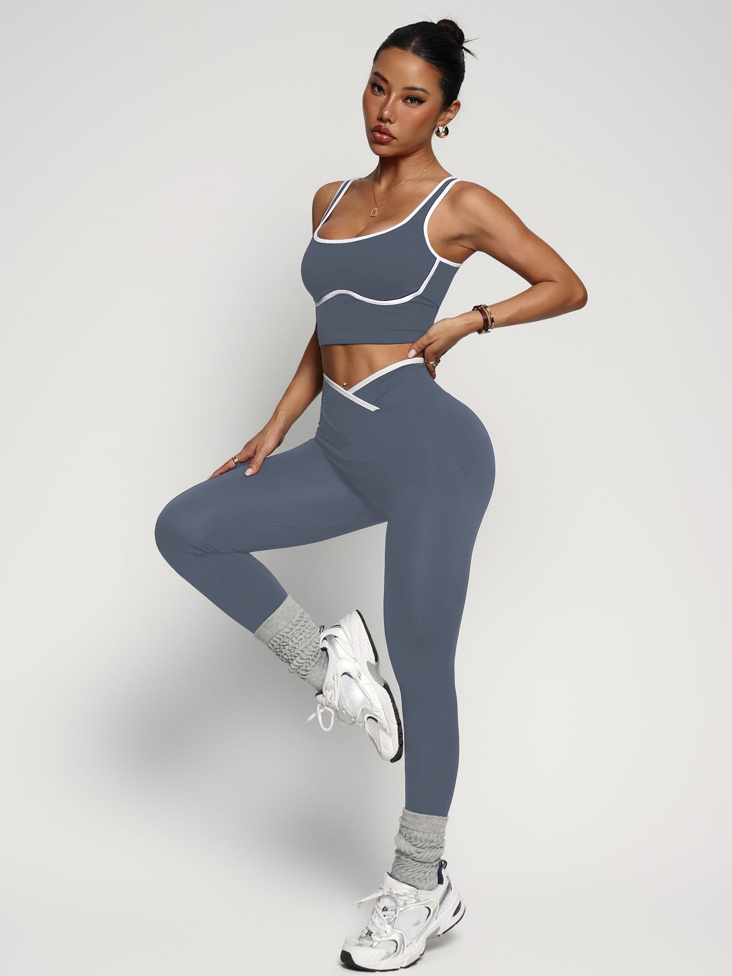 Sports Bra And Fitness Yoga Pants Yoga Outfit Two-Piece Set