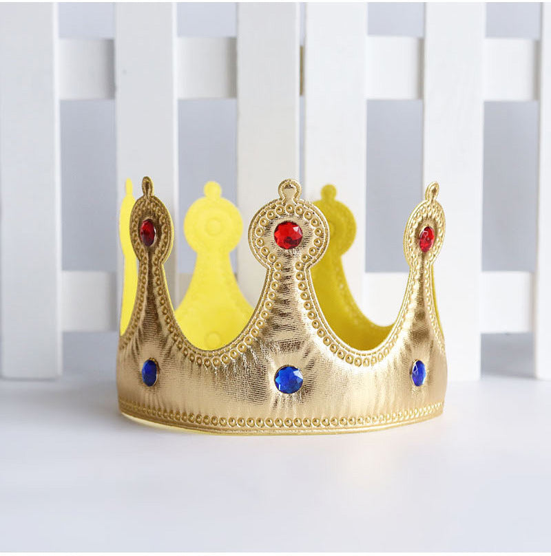 Children Birthday Arrangement Props Golden Cloth Crown