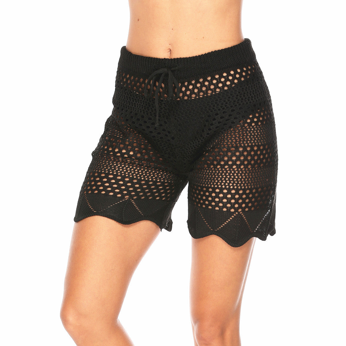 Hollow Knitted High Elastic Crocheted Hollow Shorts