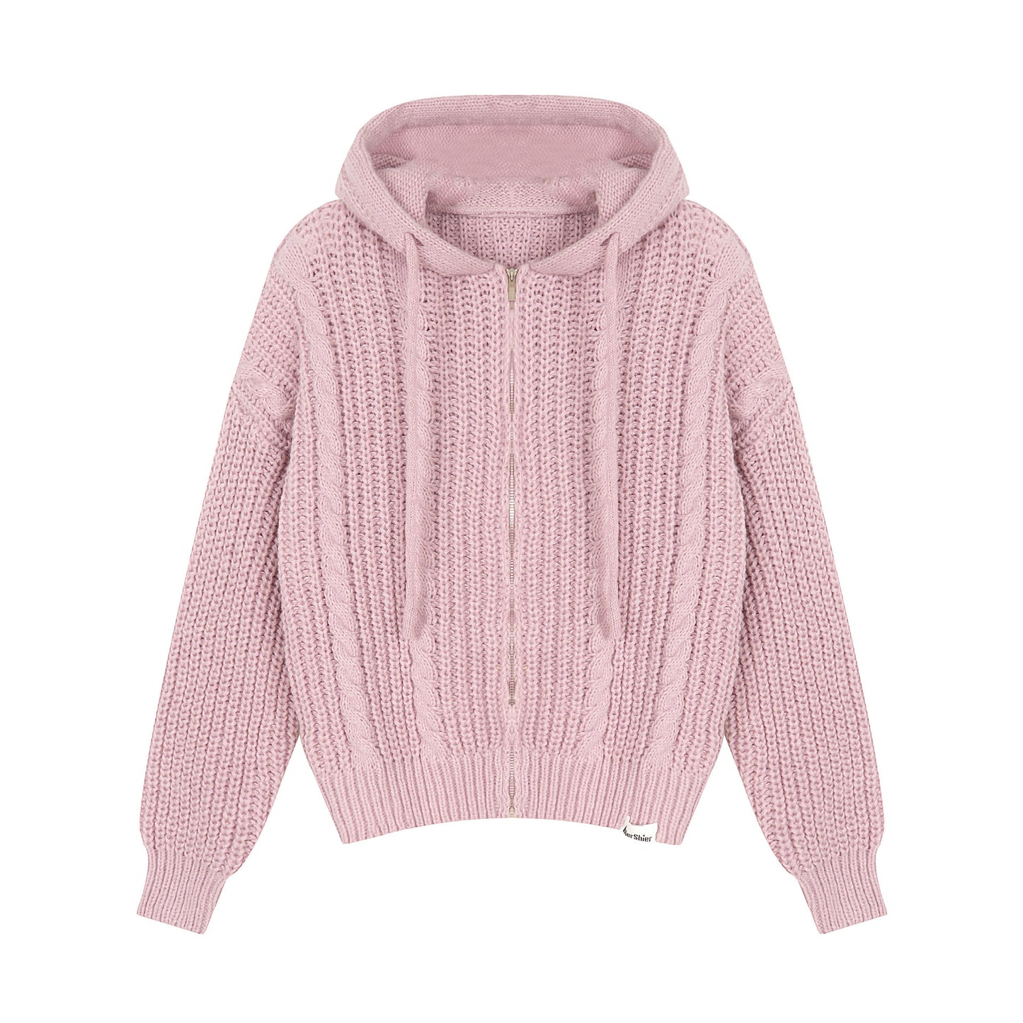 American Idle Style Twist Knitted Hooded Sweater