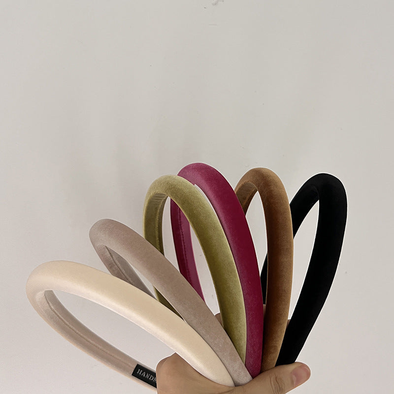 Headband High-grade Velvet Increased Skull Top Retro Thin Edges